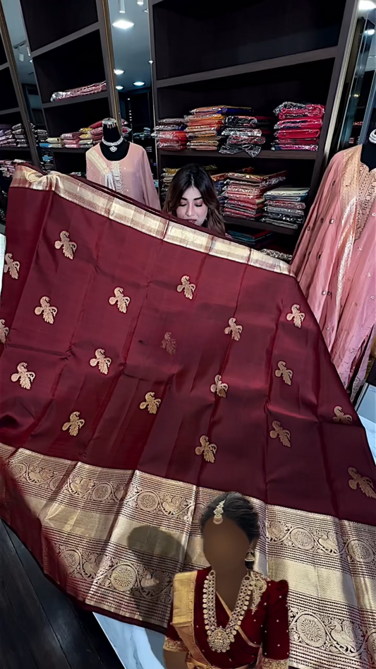 Banarasi Soft Silk Saree with Intricate Gold Zari Border