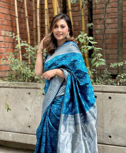 Banarasi Soft Silk Saree – A Timeless Classic of Elegance & Grace