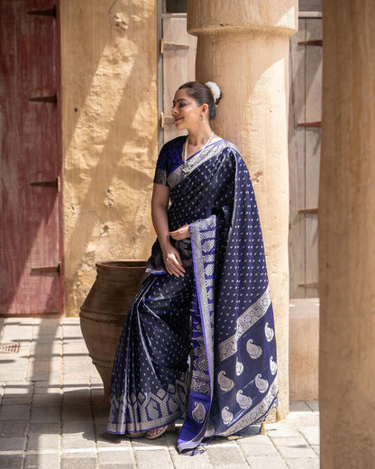 Banarasi Soft Silk Saree with Intricate Pallu & Traditional Heritage Weave