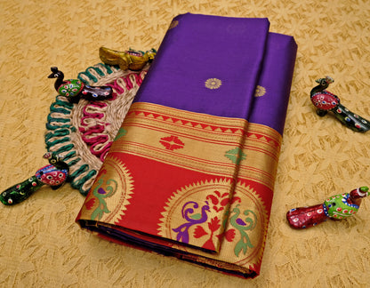 Elegant Banarasi Soft Silk Saree with Gold Zari Weaving