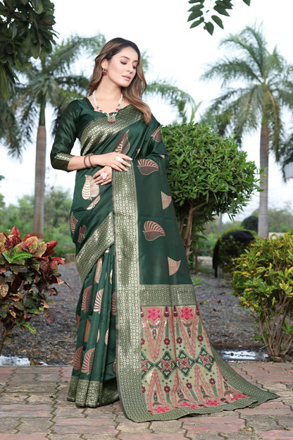 Heritage Weaves – Banarasi Soft Silk Saree with Gold Zari Work