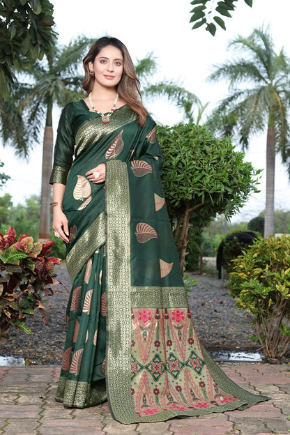 Heritage Weaves – Banarasi Soft Silk Saree with Gold Zari Work