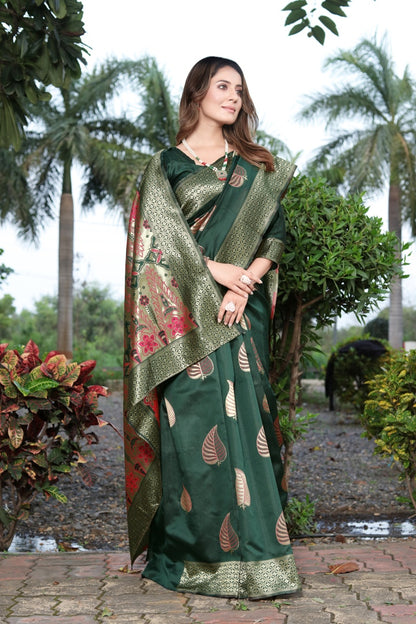 Heritage Weaves – Banarasi Soft Silk Saree with Gold Zari Work
