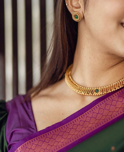 Elegant Banarasi Soft Silk Saree with Copper Zari Weaving