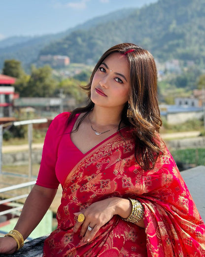 Traditional Banarasi Saree in Soft Silk – Woven to Perfection