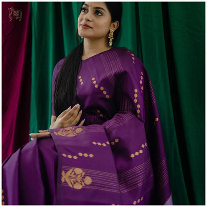 Experience Royal Elegance with  Banarasi Soft Silk Saree featuring Silver Zari Weaving