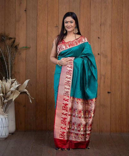 Exquisite Banarasi Soft Silk Saree with Zari Motifs & Jacquard Weave