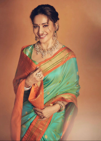 Elegant Soft Lichi Silk Saree with Rich Pallu & All-Over Jacquard Work