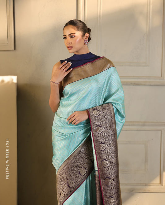 Elegant Simplicity in Banarasi Soft Silk – A Modern Minimalist's Dream