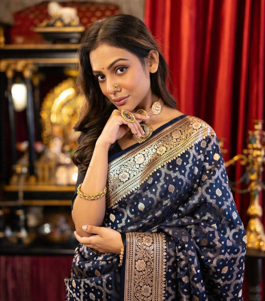 Elegant Simplicity in Banarasi Soft Silk – A Modern Minimalist's Dream