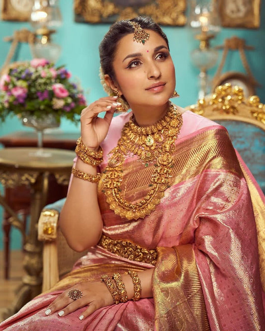 Minimal Grace Banarasi Soft Silk Saree – Eco-Friendly & Elegant