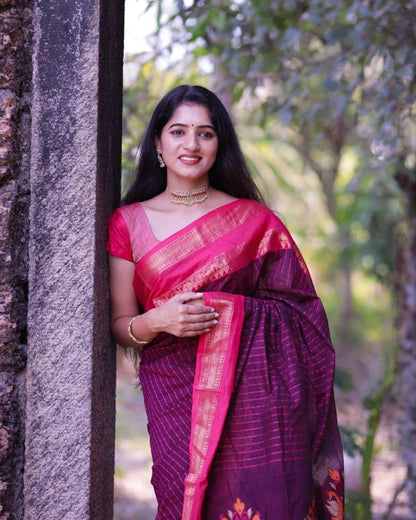 Exquisite Banarasi Soft Silk Saree – Tradition in Every Thread