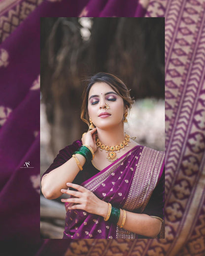Authentic Banarasi Soft Silk Saree – Heavy Brocade Work & Gold Zari | Best Quality Assured