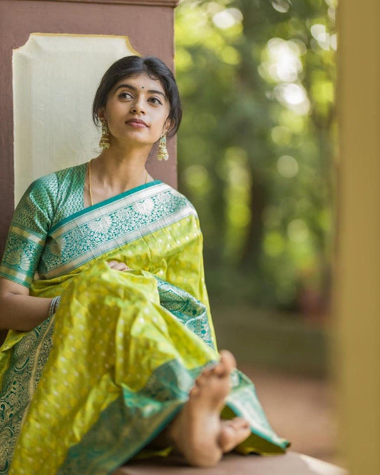 Banarasi Soft Silk Saree – Classic Craftsmanship with Gold Zari Brocade