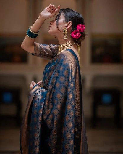 Banarasi Soft Silk Saree – Exquisite Weave, Stunning Pallu & Assured Original Quality