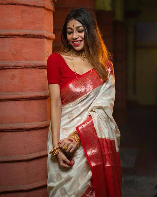 Elegant Banarasi Soft Silk Saree – Timeless Shine, Effortless Grace