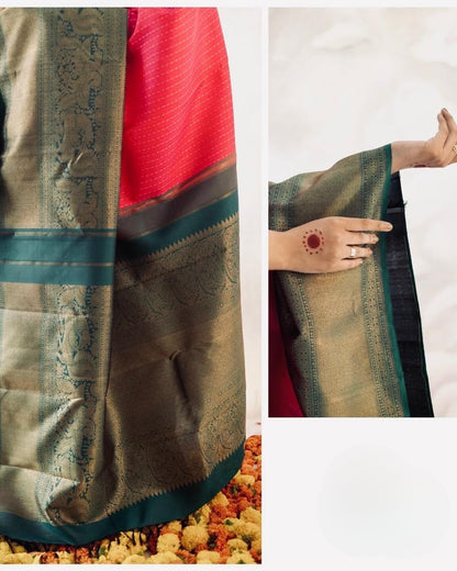Banarasi Silk Saree – Soft Silk Fabric with Stunning Gold Zari Brocade