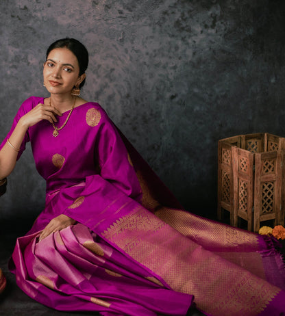Banarasi Soft Silk Saree with Gold Zari Brocade – Premium Quality