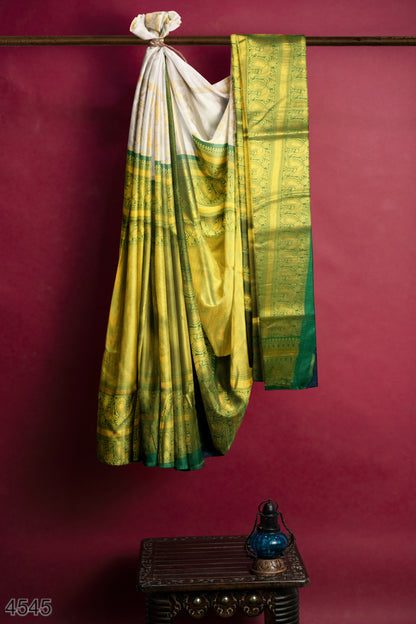 Handcrafted Kanjivaram Design Banarasi Soft Silk Saree with Gorgeous Zari Work