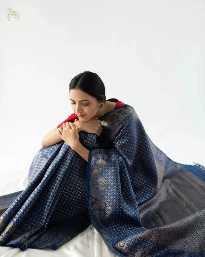 Banarasi Silk Saree – Soft Silk Fabric with Intricate Gold Zari Work