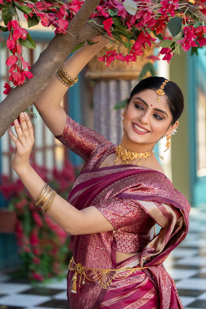 Timeless Banarasi Soft Silk Saree with Intricate Detailing – A Must-Have for Every Saree Lover