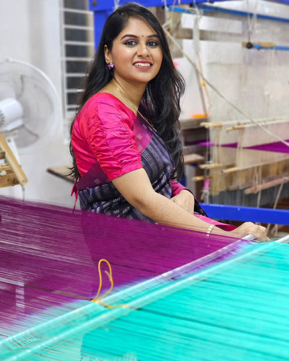 Elegant Banarasi Soft Silk Saree with Silver Zari Weaving