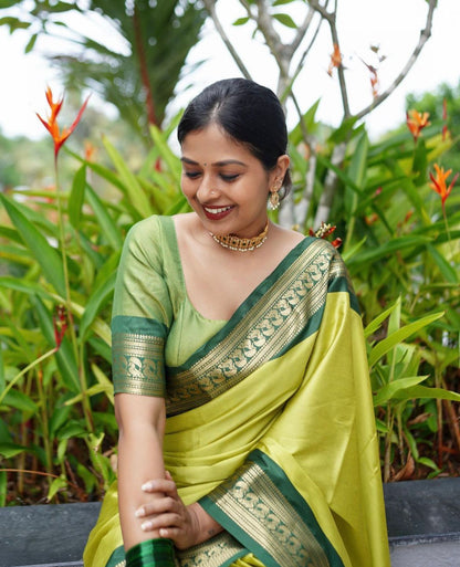 Elegant Banarasi Soft Silk Saree with Rich Luster
