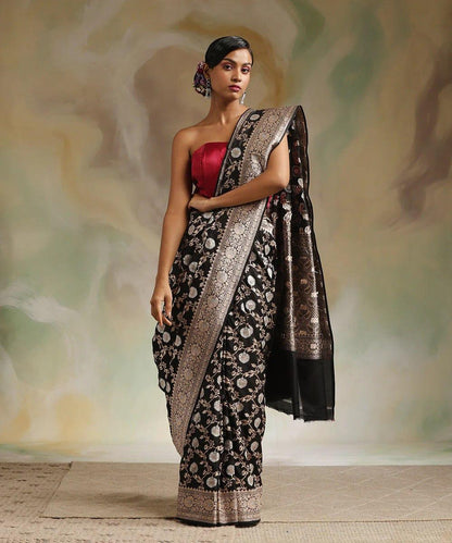 Banarasi Soft Silk Saree with Rich Brocade & Gold Zari Work