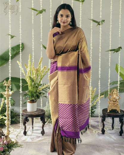 Timeless Banarasi Soft Silk Saree with Intricate Zari Weaving