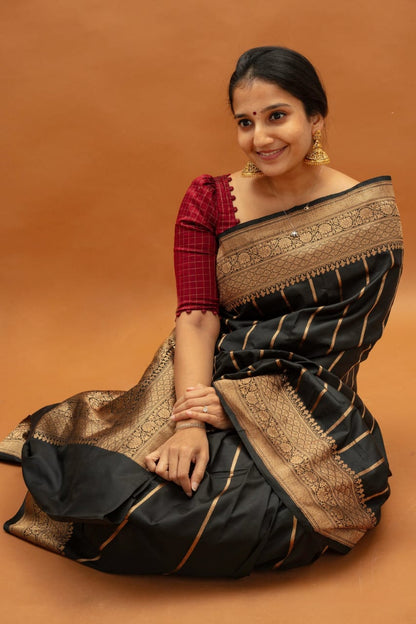 Banarasi Soft Silk Saree – Graceful Simplicity in Every Drape