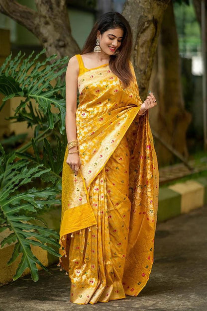 Mesmerizing Banarasi Soft Silk Saree – A True Work of Art
