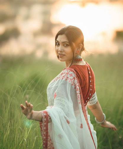 Festive Soft Linen Cotton Silk Saree with Rich Jacquard Pallu – Elegant Comfort for Every Celebration