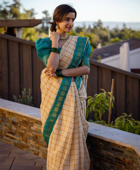 Masterpiece – Banarasi Soft Silk Saree with Gold Zari Weaving