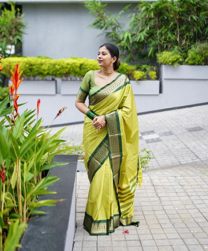 Elegant Banarasi Soft Silk Saree with Rich Luster