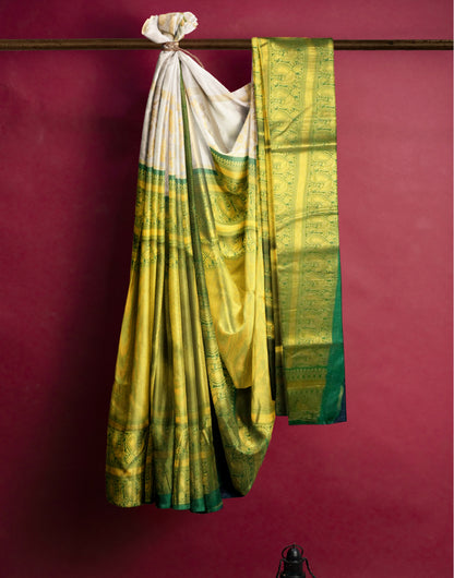 Handcrafted Kanjivaram Design Banarasi Soft Silk Saree with Gorgeous Zari Work