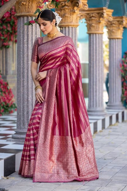 Timeless Banarasi Soft Silk Saree with Intricate Detailing – A Must-Have for Every Saree Lover