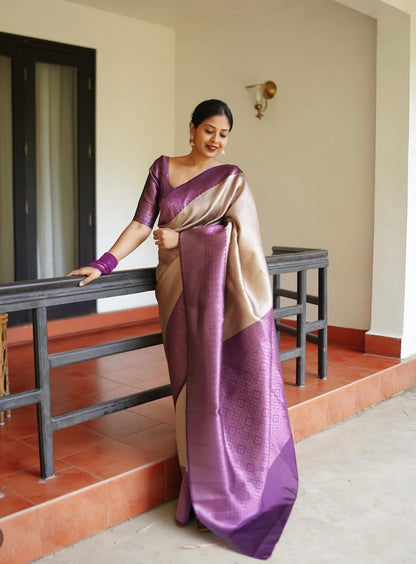 Grace in Every Thread – Banarasi Soft Silk Saree with Pink Zari Work