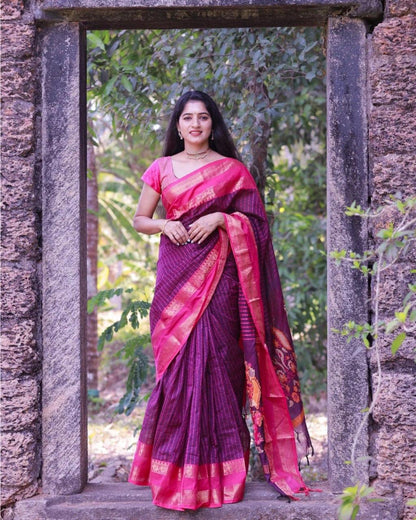 Exquisite Banarasi Soft Silk Saree – Tradition in Every Thread