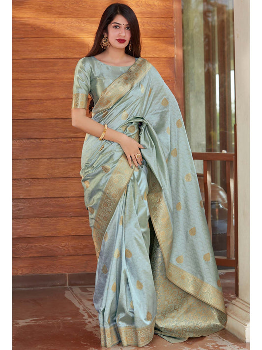 Banarasi Soft Silk Saree with Gold Zari & Heavy Brocade – Exquisite Craftsmanship