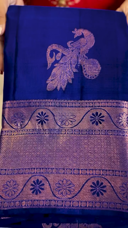 Banarasi Soft Silk Saree with Copper Zari Weaving