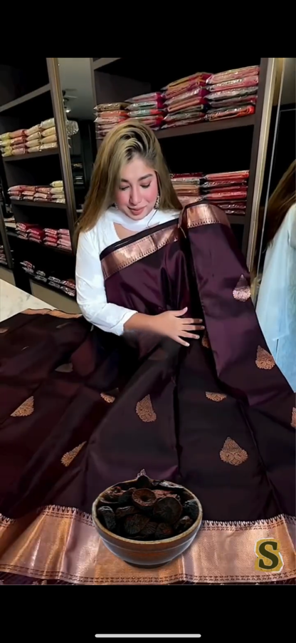 Elegant Simplicity in Banarasi Soft Silk – A Modern Minimalist's Dream