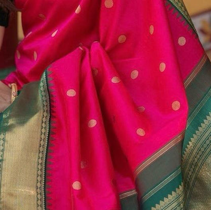 Timeless Banarasi Soft Silk Saree with Grand Gold Zari Brocade