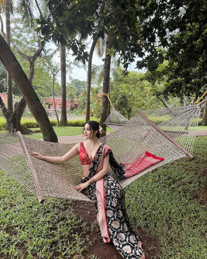 Banarasi Soft Silk Saree – Traditional Beauty in Gold Zari Brocade