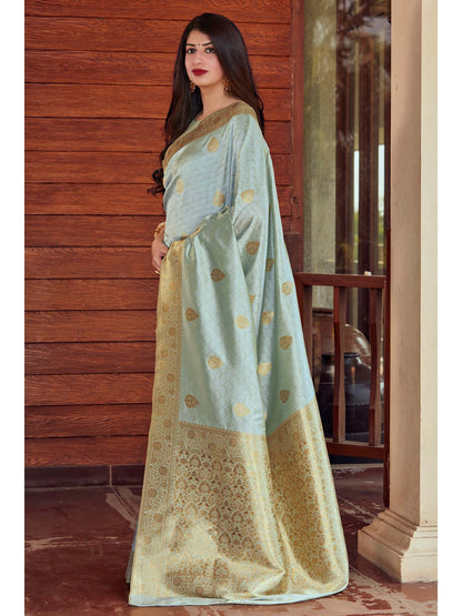 Banarasi Soft Silk Saree with Gold Zari & Heavy Brocade – Exquisite Craftsmanship