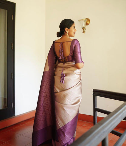 Grace in Every Thread – Banarasi Soft Silk Saree with Pink Zari Work