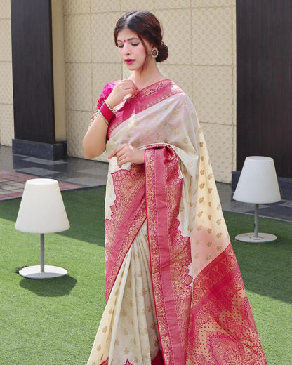 Graceful Elegance – Banarasi Soft Silk Kanjivaram Saree