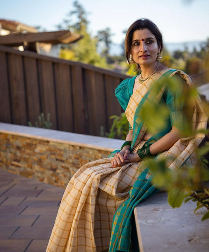 Masterpiece – Banarasi Soft Silk Saree with Gold Zari Weaving