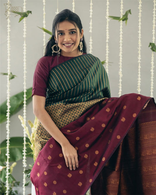 Banarasi Soft Silk Saree – Traditional Elegance with Gold Zari Brocade