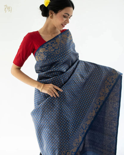 Banarasi Silk Saree – Soft Silk Fabric with Intricate Gold Zari Work