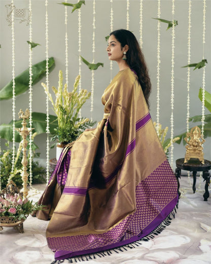 Timeless Banarasi Soft Silk Saree with Intricate Zari Weaving